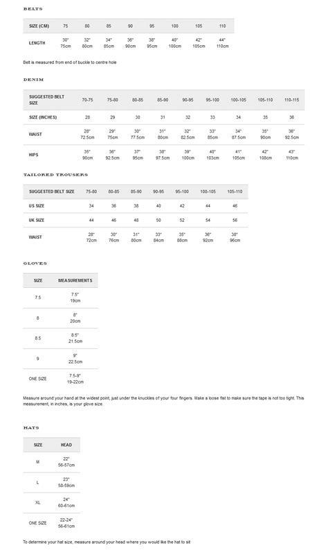 Burberry shirt size chart